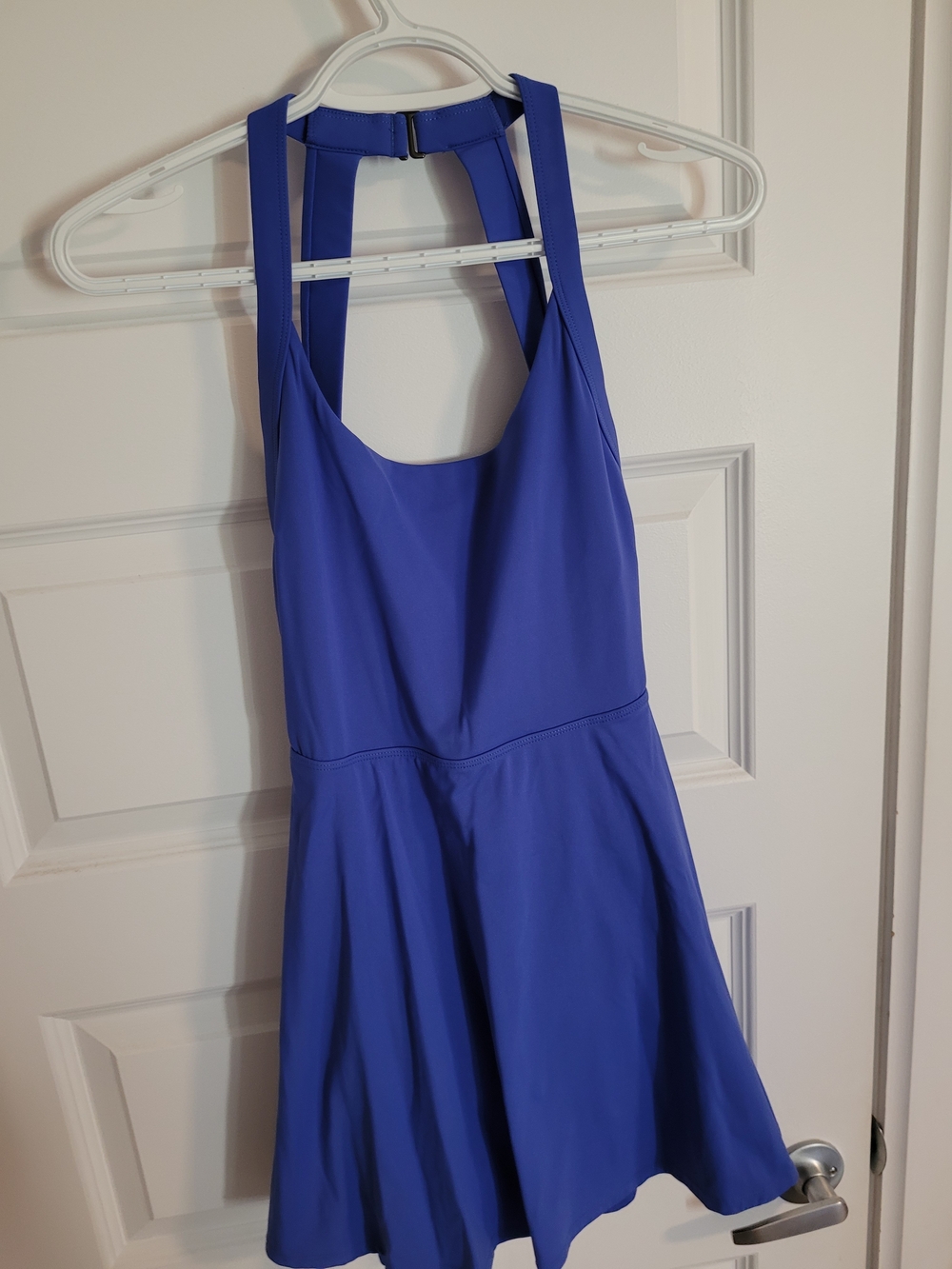 HALARA Royal Blue Halter One-Piece Swim Dress